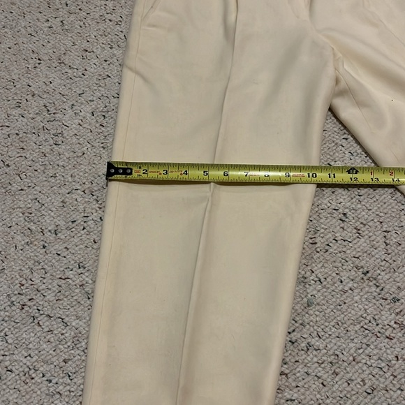 Vintage 80s Winter white 100% wool hi-waisted pants, Size 8 - Picture 10 of 10